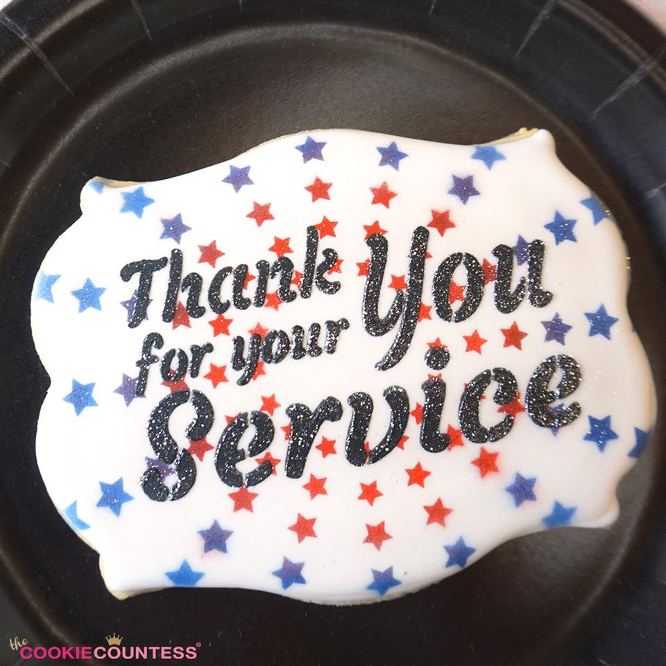 Thank You For Your Service Stencil