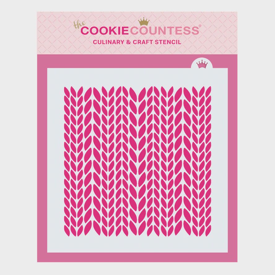 Knit Background Pattern Stencil