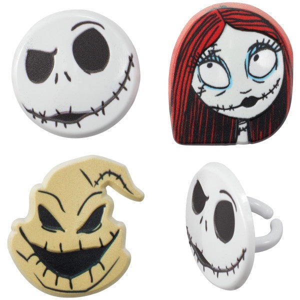 The Nightmare Before Christmas Cupcake Rings - 12 Rings