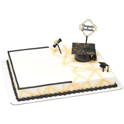 The Future Is Bright Graduation Cake Topper Set