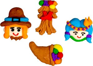Thanksgiving Story Assortment - Royal Icing - 4 Pieces
