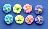 Mini Button Flower - Royal Icing - 12 Pieces