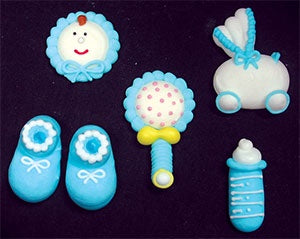 Baby Icing Set - Large Blue - Royal Icing - 6 Pieces