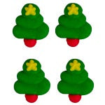 Tiny Christmas Tree with Star - Royal Icing - 6 Pieces