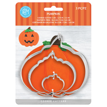 3 Piece Nested Pumpkin Cookie Cutter Set