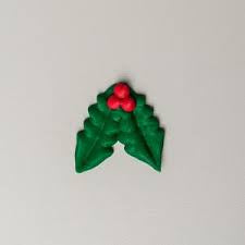 Holly Berry - Medium 1.5" - Royal Icing - 1 Piece