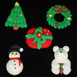 Christmas Tradition B - Royal Icing - 5 Pieces