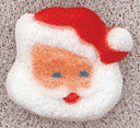 Medium Santa Face - 1 1/2" - Sugar