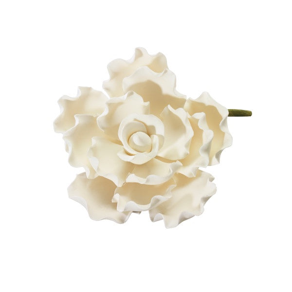 Gumpaste Flower Ruffled Petal -4in -White