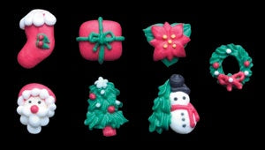 Mini Christmas Assortment - Royal Icing - 7 Pieces