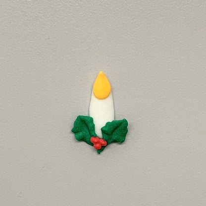 Mini Christmas Candles - 3/4" - Royal Icing - 12 Pieces