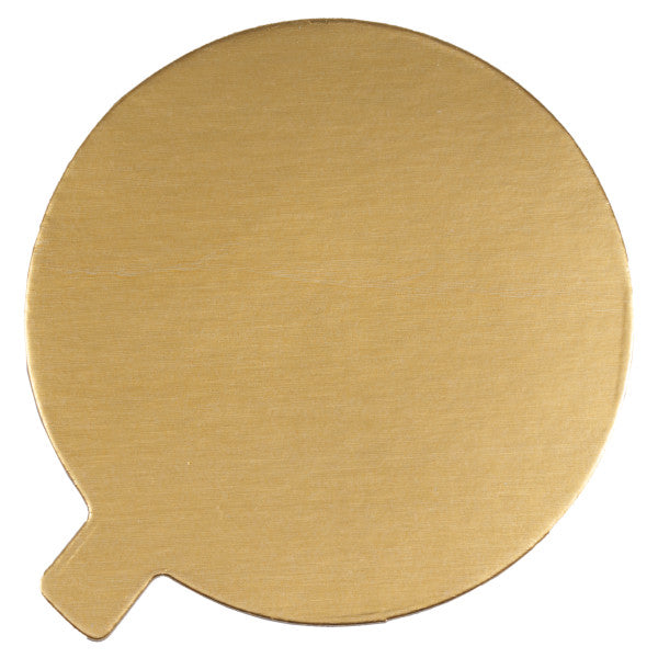 4 Inch, Round Gold/Black Cake Board with Handle - 10 Boards