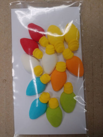Mini Christmas Lights - Royal Icing - 12 Pieces