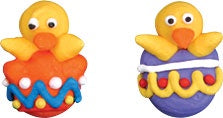 Chicks in Easter Shell - 1.25" Assorted Colors - 6 Pieces