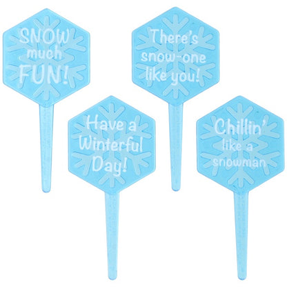 Snow Much Fun- 12 Cupcake Picks
