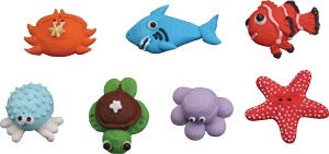 Large Sea Critters - 7 Pieces (Royal Icing)