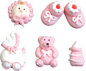 Baby Icing Set - Small Pink- Royal Icing - 6 Pieces