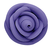 Rose - 1 1/2" Medium - Royal Icing - Purple