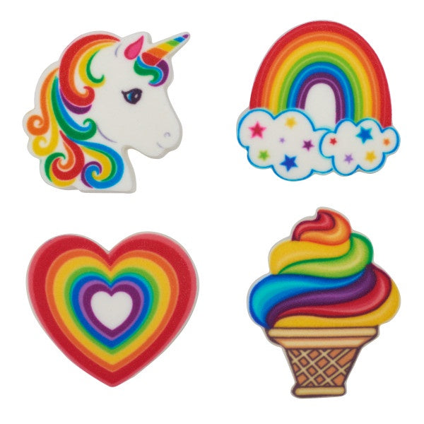 Sugarsoft-Rainbow Collection-Edible Decorations-12 pc Pieces
