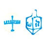 Dreidel & Menorah Icing Assortment - 6 Pieces