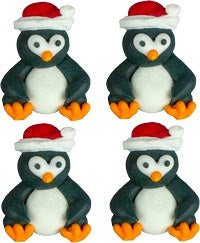 Christmas Penguin - Royal Icing - 4 Pieces