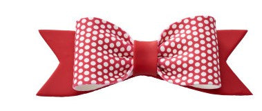 Gumpaste Bow Large - Red Dot
