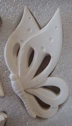Gumpaste Butterfly - Side - White