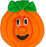 Chuncky Pumpkin Face - Royal Icing - 1.75"