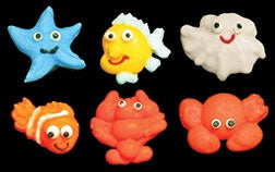 Sea Life Mini Royal Icing Assortment - 6 pieces