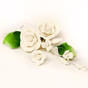 Tea Rose Spray - White