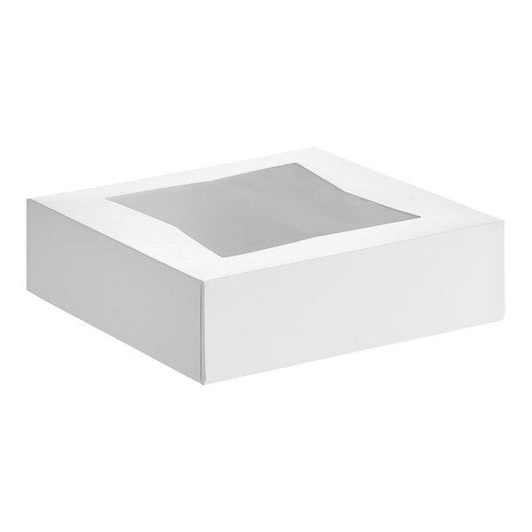 9x9x2.5 White Pie Box with Window