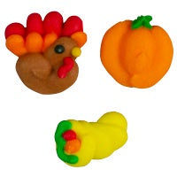 Tiny Thanksgiving Mix - Royal Icing - 12 Pieces