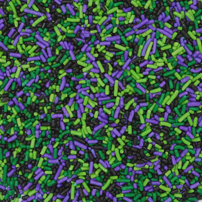 Purple, Black, Green, and Lime Green Sprinkles/Jimmies