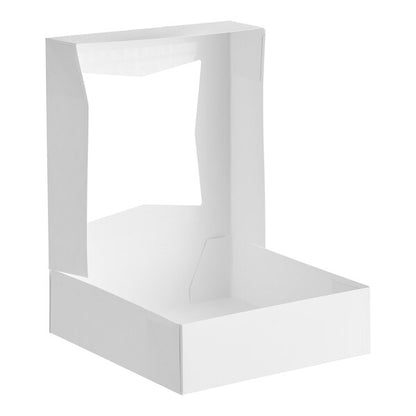 9x9x2.5 White Pie Box with Window