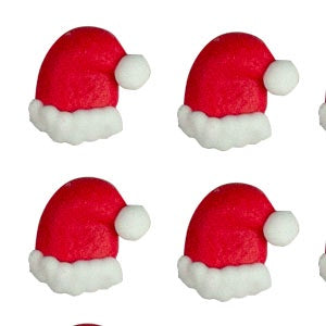Mini Santa Hats - Royal Icing - 12 Pieces