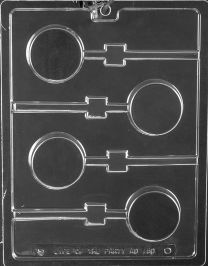 Plain Round Lollipop Chocolate Mold - 2in