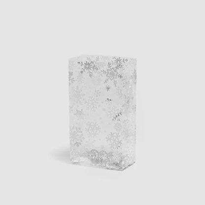 Winter Snowflake Cello Bags, 3.5 x 2 x 7.5 - Pack of 10