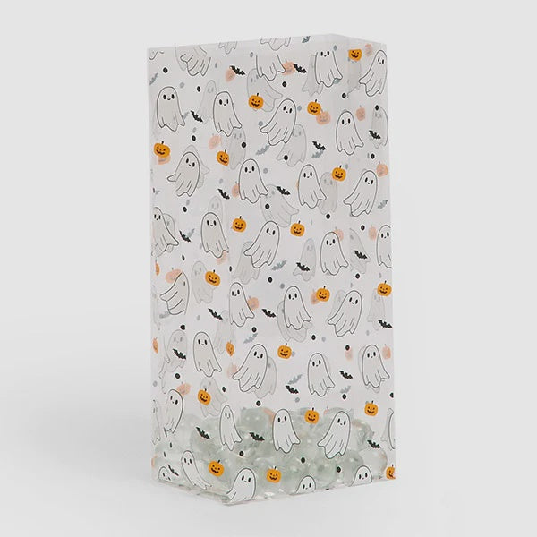 Ghosts Cellophane Treat Bags - 5x3x11 - 10 Bags