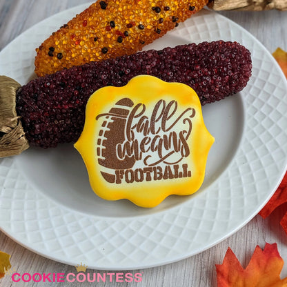 Fall Means Football Stencil