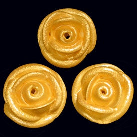Gold Royal Icing Rose - 1 1/2" Medium