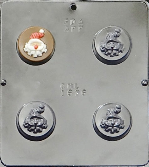 Happy Santa Face Cookie Chocolate Mold