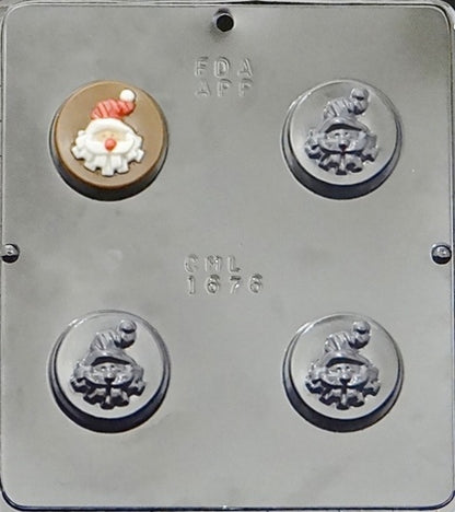 Happy Santa Face Cookie Chocolate Mold
