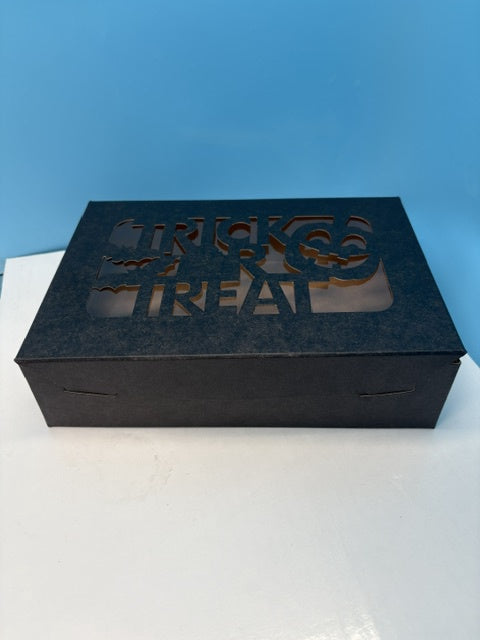 10x7x2.5 Black Box with Trick or Treat Window