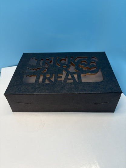 10x7x2.5 Black Box with Trick or Treat Window