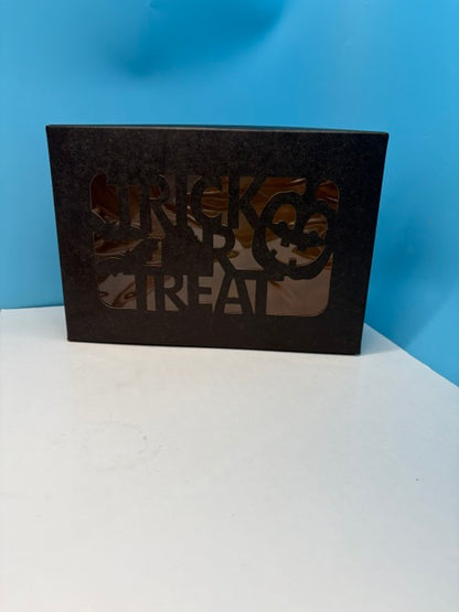 10x7x2.5 Black Box with Trick or Treat Window