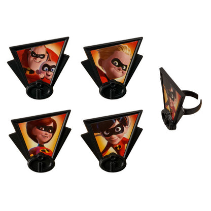 Incredibles 2 Dynamic Family Cupcake Rings - 12 Cupcake Rings