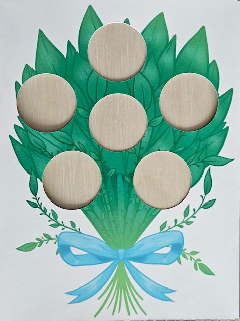 10" x 7" Printed Cupcake Bouquet Insert (Fits 6 Mini Cupcakes)