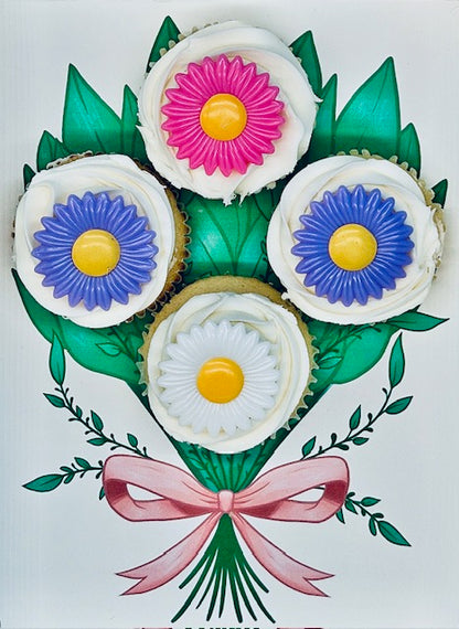 10" x 7" Printed Cupcake Bouquet Insert (Fits 4 Standard Cupcakes)