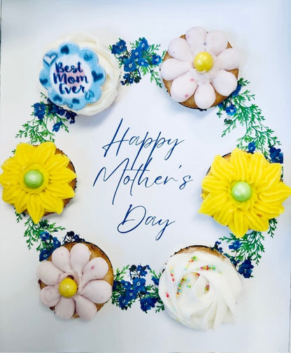 10" x 7" Printed Cupcake Bouquet Insert (Fits 6 Mini Cupcakes)