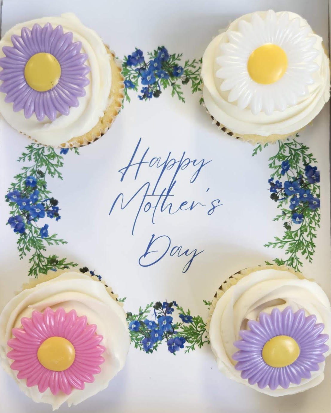 10" x 7" Printed Cupcake Bouquet Insert (Fits 4 Standard Cupcakes)
